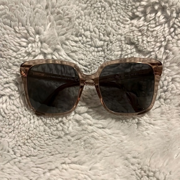 Tom Ford Accessories - Tom Ford Faye Sunglasses - Brown Frame w Gray Lenses